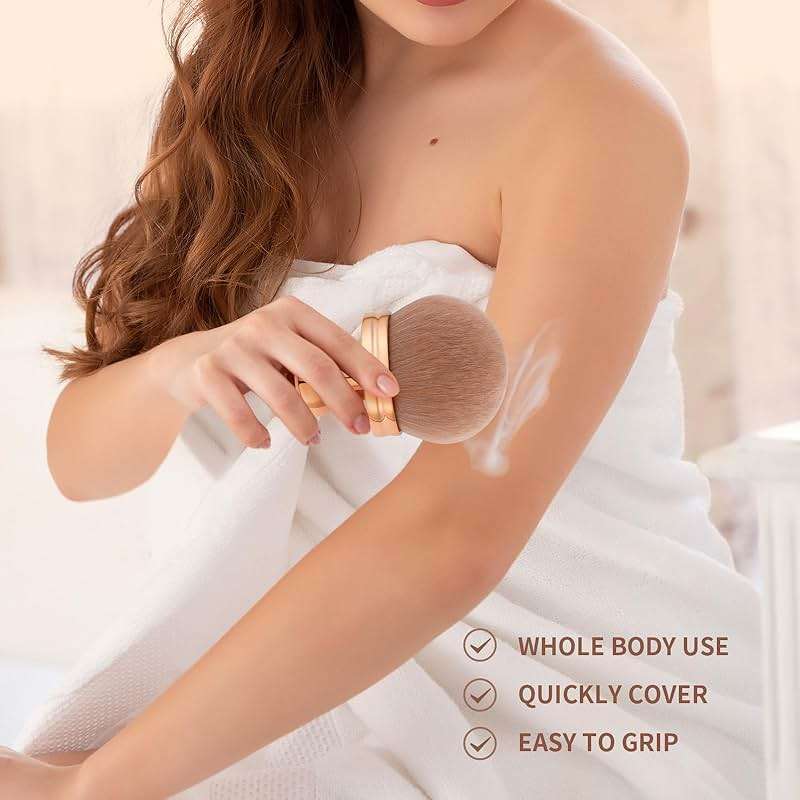 docolor Extra Large Body Makeup Brush for Self Tanner – 3 Inch Wide Head for Fast Full-Body Coverage, Soft Synthetic Fibers for Flawless Application of Foundation, Powder, Bronzer, Face and Body Brush - Image 8