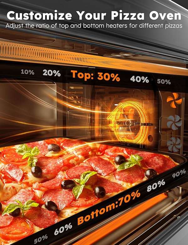 Nuwave Bravo XL Pro Air Fryer Toaster Oven with Grill Combo, 2026 New Ultra-Fast Convection System, 35% Crispier, 2X More Even, 142 Presets, 50-500F, Smarter Probe, PFAS Free, 30QT, Stainless Steel - Image 6