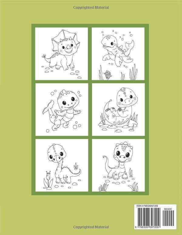 Dinosaur Coloring Book for Kids: Discover and Color Adorable Baby Prehistoric Creatures: Fun Educational Activity for Creativity and Imagination Development - Image 2
