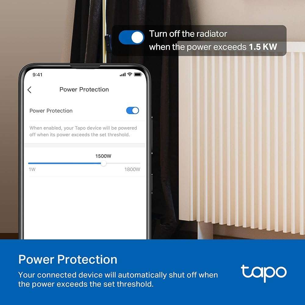 TP-Link 𝗧𝗮𝗽𝗼 Smart Plug Wi-Fi Mini, Energy Monitoring, Compatible with Alexa & Google Home & Samsung SmartThings, Timer, 15A/1800W Max, ETL Certified, 2.4G Wi-Fi Only, Tapo P115(2-Pack) - Image 5