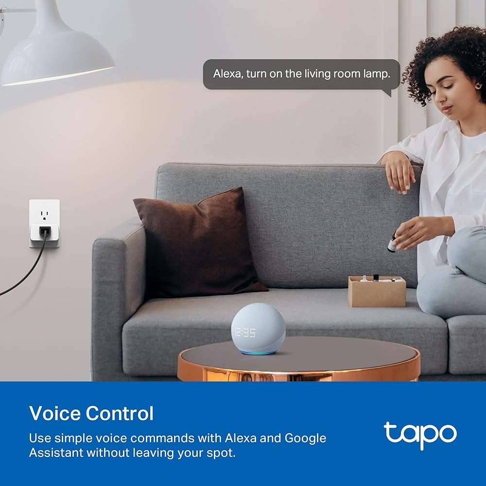 TP-Link 𝗧𝗮𝗽𝗼 Smart Plug Wi-Fi Mini, Energy Monitoring, Compatible with Alexa & Google Home & Samsung SmartThings, Timer, 15A/1800W Max, ETL Certified, 2.4G Wi-Fi Only, Tapo P115(2-Pack) - Image 6