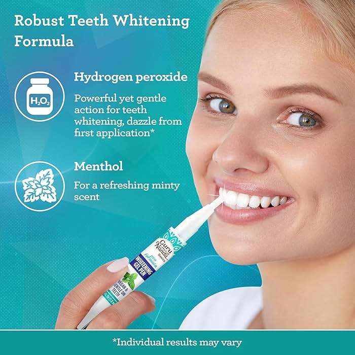 GuruNanda Teeth Whitening Pen,(0.06 fl oz)-20 Uses, Vegan & Gentle on Teeth Pro Formula - Hydrogen Peroxide Whitening Gel Pen, Cruelty-Free, Mint Flavor - Image 2