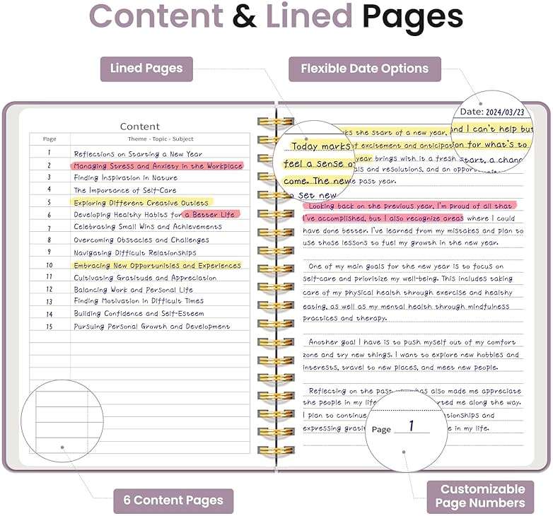 Lined Spiral Notebook Journal for Work, 300 Pages Thick B5 (7.1"x10") College Ruled Journal for Women & Writing, Hardcover Notebook for Note Taking, Perfect for Office Home School Supplies, Purple - Image 3