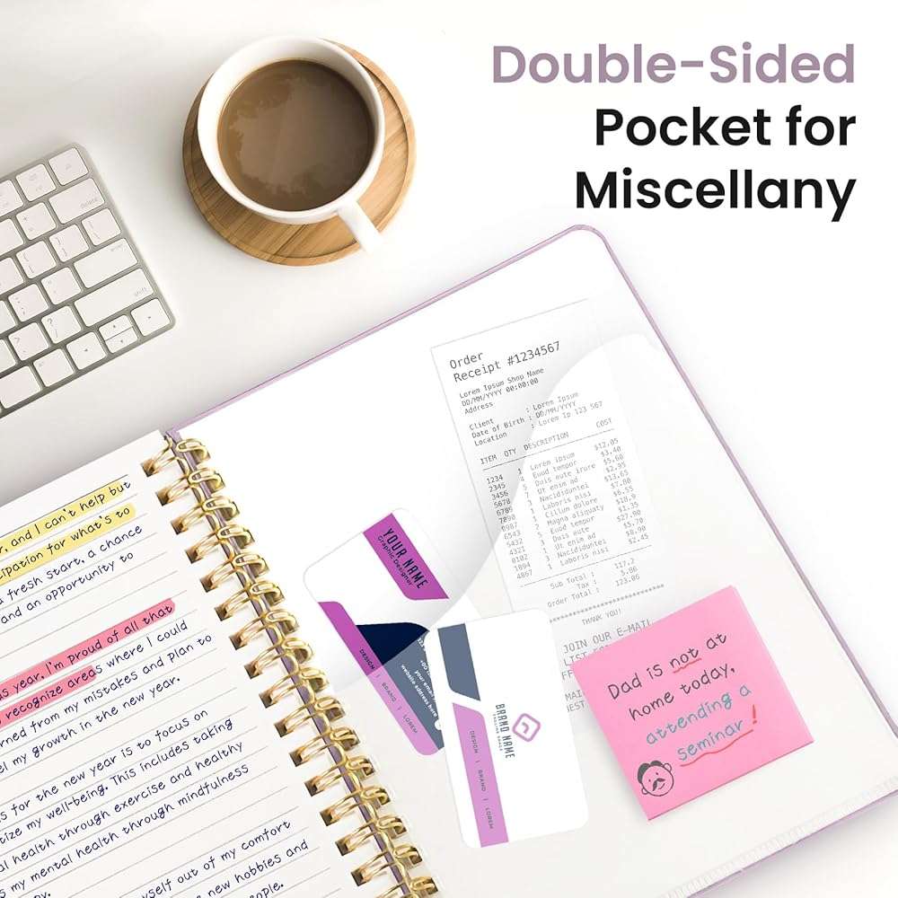 Lined Spiral Notebook Journal for Work, 300 Pages Thick B5 (7.1"x10") College Ruled Journal for Women & Writing, Hardcover Notebook for Note Taking, Perfect for Office Home School Supplies, Purple - Image 6