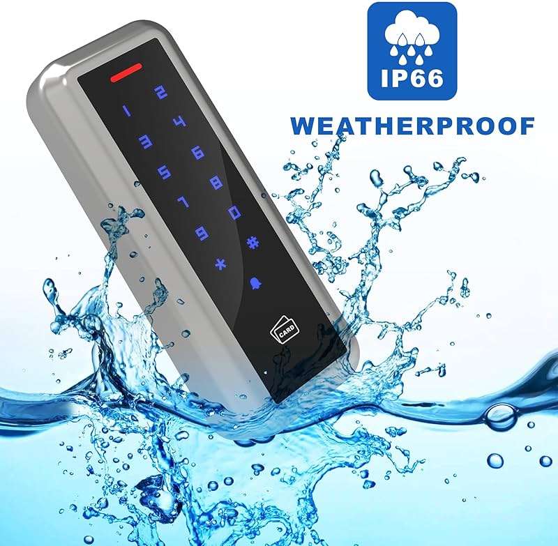 UHPPOTE Metal RFID Door Access Control Keypad with Wiegand 26 bit Output | Touch Keypad Waterproof for Rental Home Office Door Entry System - Image 6