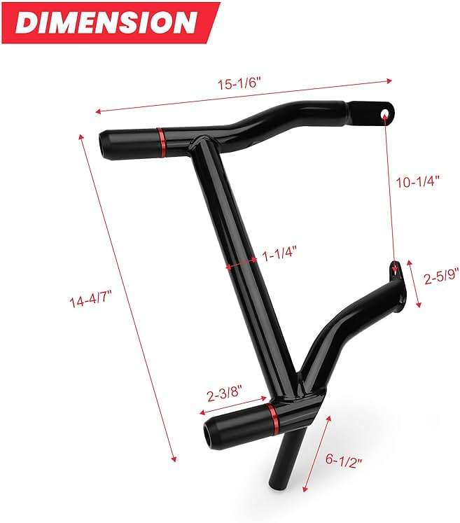 kekykm Saddlebag Guard Crash Bar Bracket compatible with Harley Davidson Touring Street Glide Road Glide Road King Electra Glide Ultra Limited CVO Black Tip Over Bar 2009-2025 - Image 8