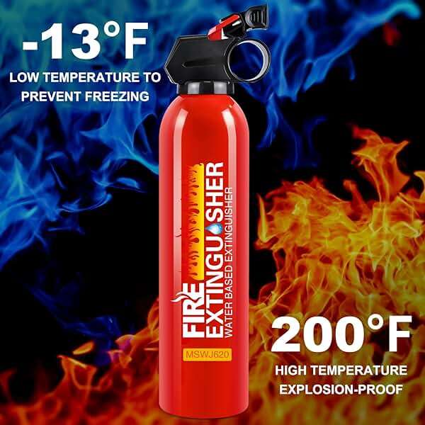 6 Pack Fire Extinguisher for Home with Wall Mount - Portable Fire Extinguisher for Car Vehicle Boat House Kitchen, Water-Based Fire Extinguisher for A, B, C, K Fire - Image 3