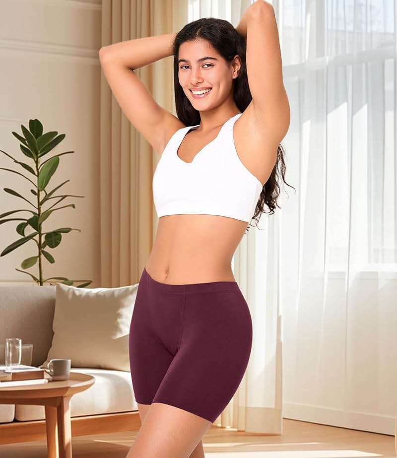 BAMBOO COOL Womens Underwear Boy Shorts Full Coverage Boxer Briefs High Waisted Ladies Panties Soft Stretch Shorts 4 Pack - Image 5