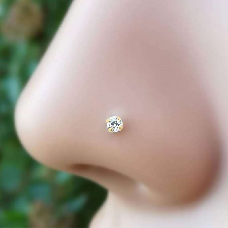 18G Nose Rings Hoop and 20g Nose Studs Sets for Women Men, Hypoallergenic 316L Surgical Steel Hinged Clicker Segment CZ Nose Hoops Double Hoop Nose Ring Septum Lip Helix Cartilage Daith Tragus Sleeper Earrings Gold Silver L Shape/Corkscrew Nose Studs Nostril Small Piercing Jewelry - Image 5