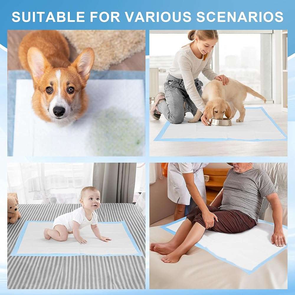 Puppy Pads Extra Large 32"x40" 40 Count, Pee Pads for Dogs & Cats, Disposable Thicken Pet Training Pads for Doggie Rabbits, Incontinence Underpads Ultra Absorbent & Quick-Dry, Leakproof Potty Pad - Image 7