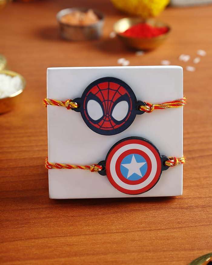 ARTISENIA Raksha Bandhan Set of 2 Rakhi for Brother | Set of 2 Rakhi for Brother | Rakhi for Brothers Bhaiya | Rakhi Thread | PHRK29A - Image 2