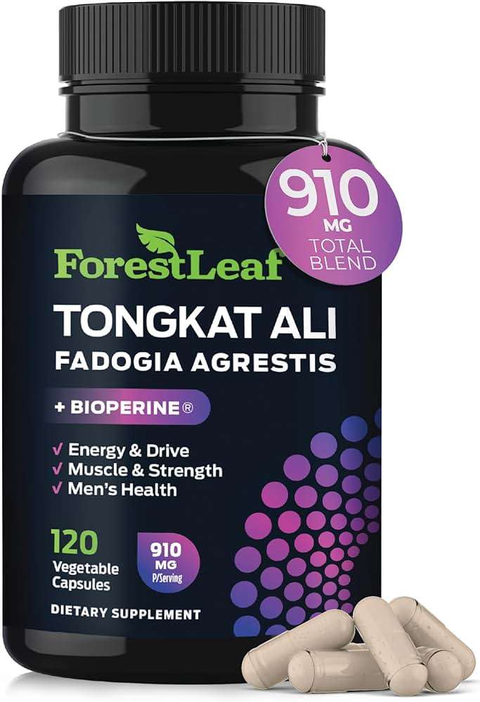 Tongkat Ali and Fadogia Agrestis for Men Supplement w/ BioPerine - Tonkat-Ali Max Strength 200:1 Extract - Long jack Tongkat-ali for Men - Muscle Growth, Performance & Energy - 120 Powder Capsules - Image 1