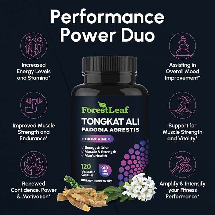 Tongkat Ali and Fadogia Agrestis for Men Supplement w/ BioPerine - Tonkat-Ali Max Strength 200:1 Extract - Long jack Tongkat-ali for Men - Muscle Growth, Performance & Energy - 120 Powder Capsules - Image 3