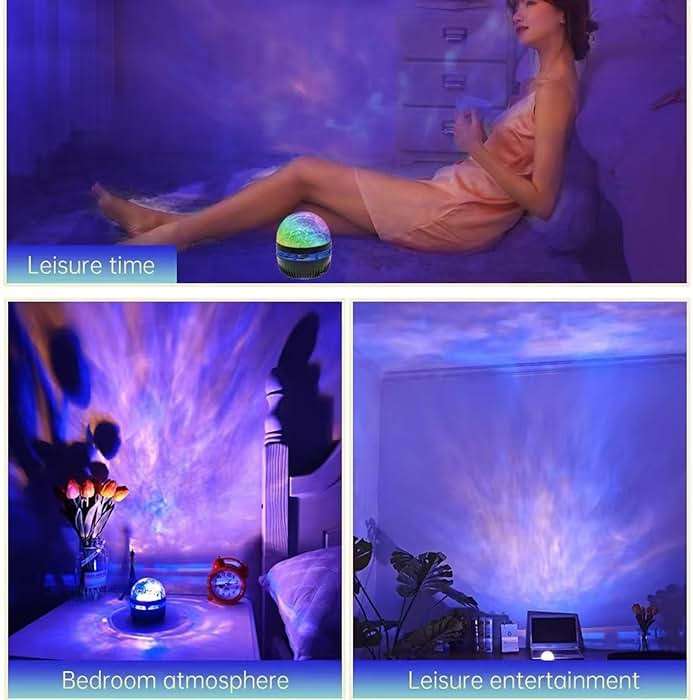 Xugenxes 2-in-1 Northern Lights & Waves Projector, Aurora Northern Lights Projector, 14 Light Effects, Bedroom, Party, LED Color Changing Light for Home Decoration (1pc) - Image 5