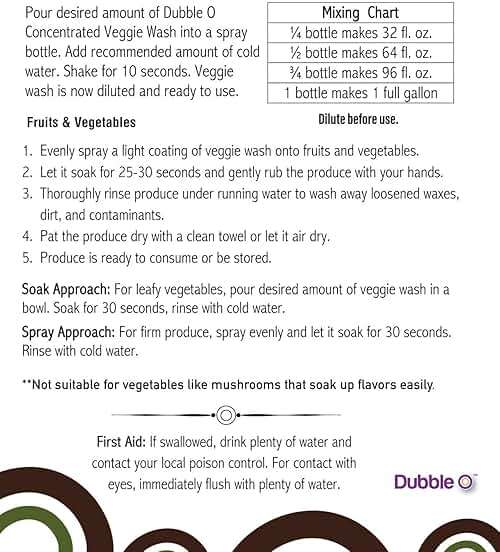 Dubble O Fruit and Veggie Wash Concentrate - 2 fl. oz. ⦾ Makes 1 Full Gallon of Produce Wash When Diluted ⦾ Cleans Wax, Dirt, and Contaminants ⦾ Tasteless and Odorless - Image 3