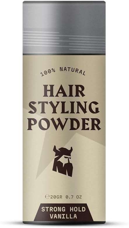 Striking Viking Hair Powder - 0.7 Oz, Vanilla Scent - Strong Hold Texture Powder for Men - Root Lift & Fullness Mens Volumizing Formula - Vanilla Scent Hair Dust - Image 1