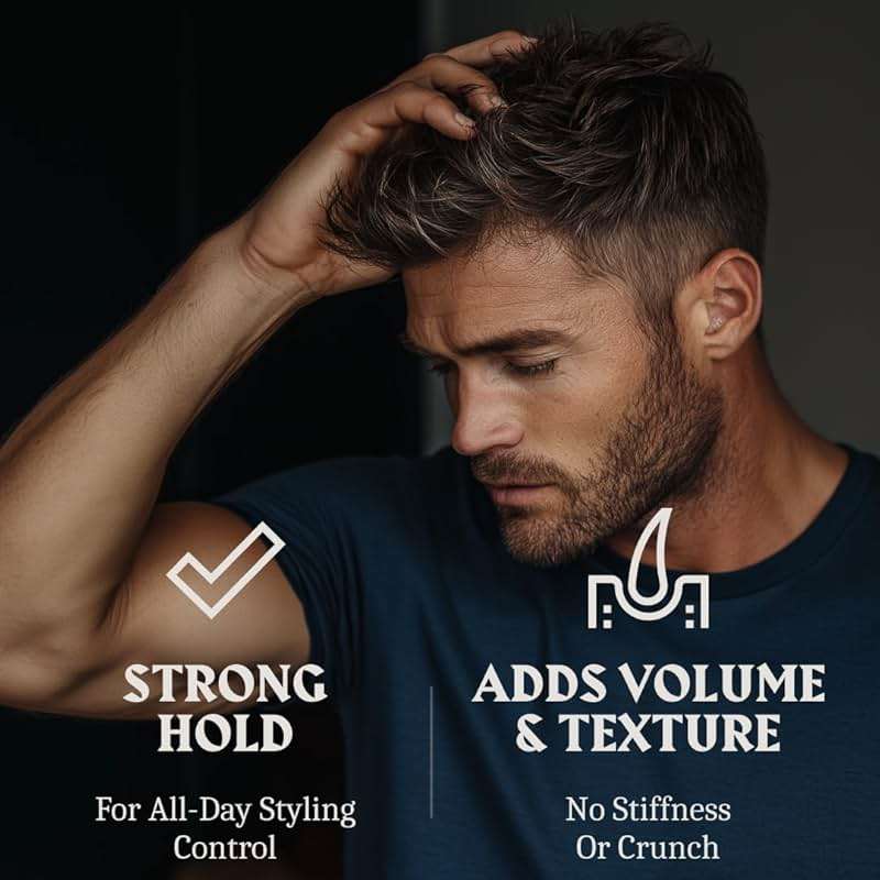 Striking Viking Hair Powder - 0.7 Oz, Vanilla Scent - Strong Hold Texture Powder for Men - Root Lift & Fullness Mens Volumizing Formula - Vanilla Scent Hair Dust - Image 3