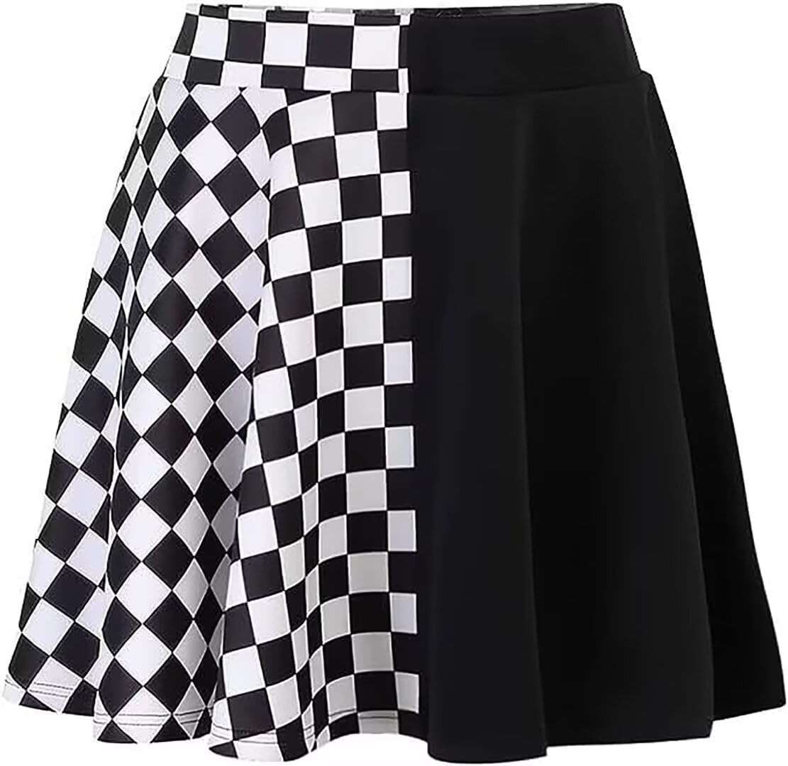 Ruolai Goth Black Pleated Mini Skirt with Chain High Waisted Tennis Skirt - Image 5