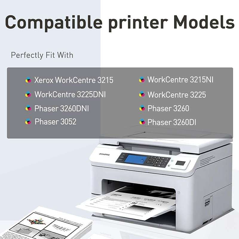 MEGOFFICE Compatible Toner Cartridge Replacement for Xerox 106R02777 106R02775 3260 3215 Black for Xerox Phaser 3260DNI 3260DI 3260 WorkCentre 3215NI 3225DNI 3225 3215 3052 Printer (Black, 4-Pack) - Image 2
