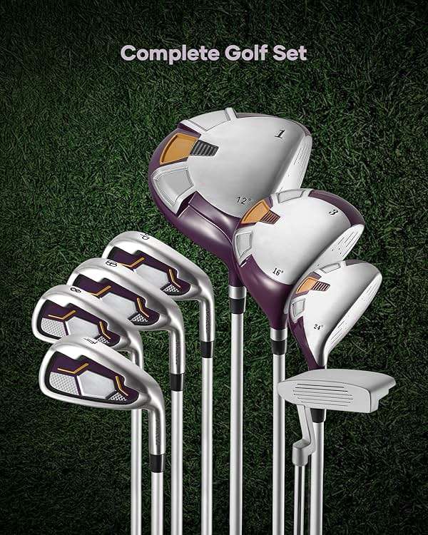 Golf Clubs Womens Golf Clubs 8 Pieces Golf Club Set with Head Cover Stand Bag Includes #1 Driver & #3 Fairway Wood & #4 Hybrid & #7#8#9#P Irons - Image 2