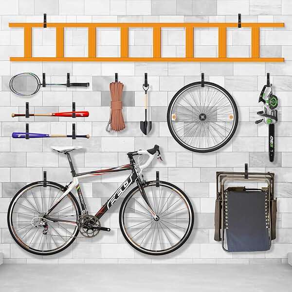 SINCHEEWAY Heavy Duty Steel Garage Hooks, Garage Storage Utility Hooks, Garden Tool Organizer, Steel Wall Mount Hooks, (6, Large) - Image 2