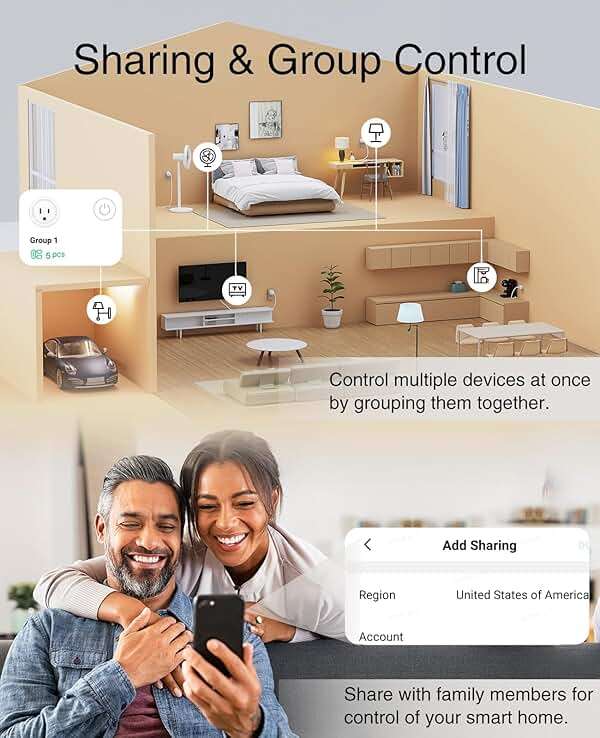 GHome Smart 5G 15A WiFi Smart Plug Compatible with Alexa and Google Home, Outlet Timer Smart Home WiFi Outlet Timer with Remote Control, 5GHz and 2.4GHz Wi-Fi Sockets, ETL FCC Listed, White, 2 Pack - Image 9