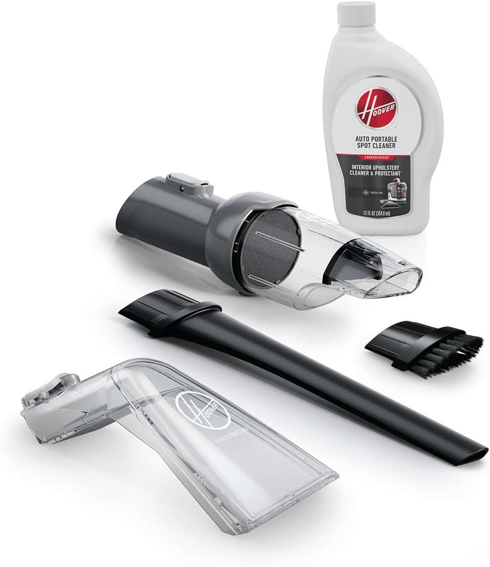 Hoover CleanSlate 5-Piece Interior Car Cleaning Kit, Compatible with Hoover Spot & Carpet Cleaners, Removes Wet & Dry Messes, Includes Auto Cleaning Solution for Upholstery and Carpeted Floor Mats - Image 1