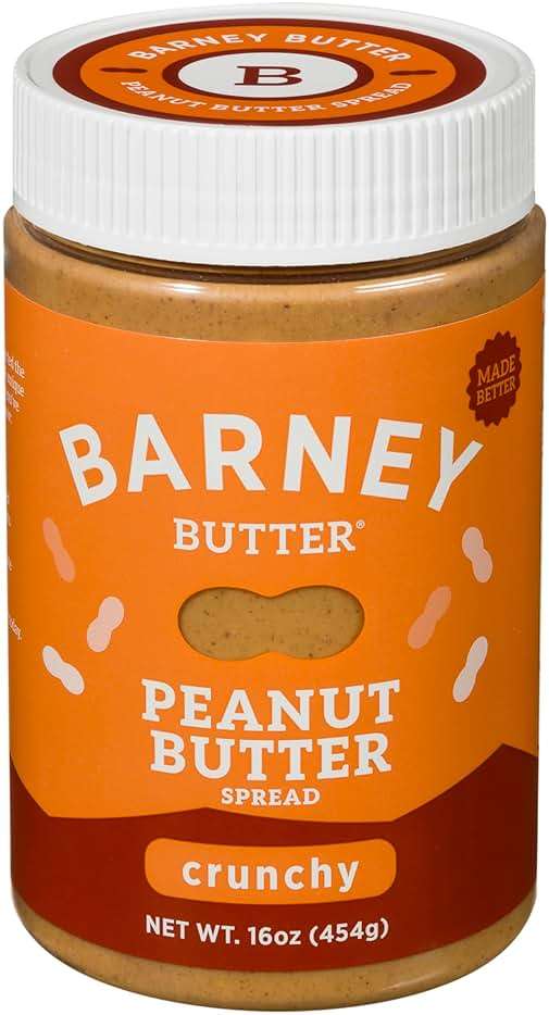 Barney Butter Peanut Butter, Crunchy, 16 Ounce Jar, Natural, No Stir, Non-GMO, Gluten Free, Keto, Vegan - Image 1