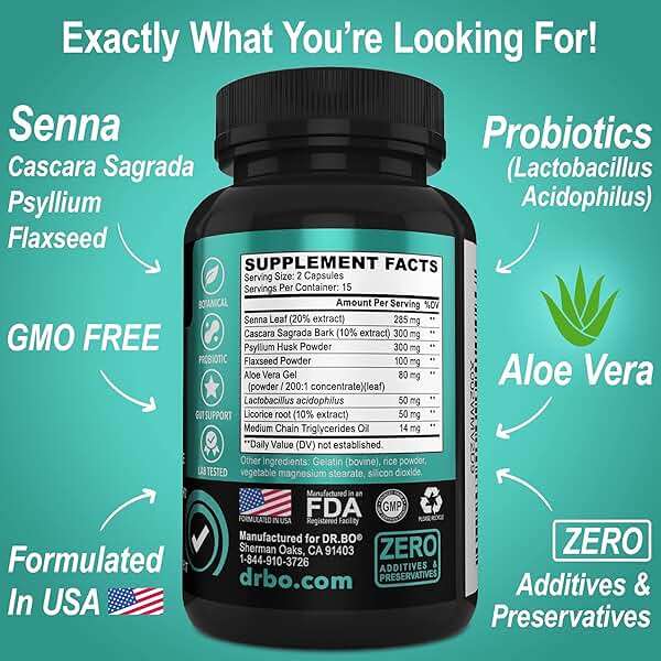 Colon Cleanser Detox & Intestinal Supplement - 15 Day Colon Cleanse Pills with Probiotic, Wormwood, Black Walnut, Psyllium, Aloe Complex - Bowel Movement Supplements for Stomach Bloating Gut Support - Image 9