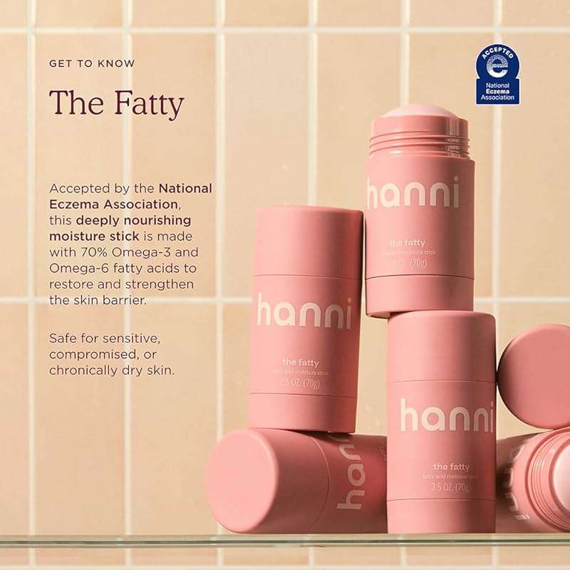 HANNI Fatty Body Moisturizer Stick with Fatty Acids, Travel Size Friendly Solid Lotion for Plumping and Hydration, Fragrance-Free and Safe for Sensitive Skin, 2.5 oz - Image 3