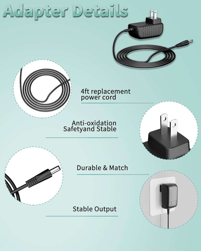 RXQMXG 18V Charger Compatible with Hypervolt Power Hyperice Hypervolt Go 2 Pro 55200 001-00 Hyperice 2 Pro Hypervolt 2 Model 53200 038-00 Vyper 3/2/Go Power Cord - Image 4