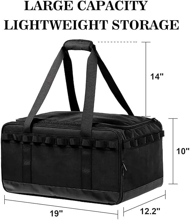COOZMENT 35L Camping Bag,Tactical Duffle Bag with Waterproof Bottom,Shoe Bag for Travel/Outdoor with 3 Adjustable Dividers,Picnic Camping Organizer,Multi-functional Duffel Bag for Camping/Sports/GYM - Image 2
