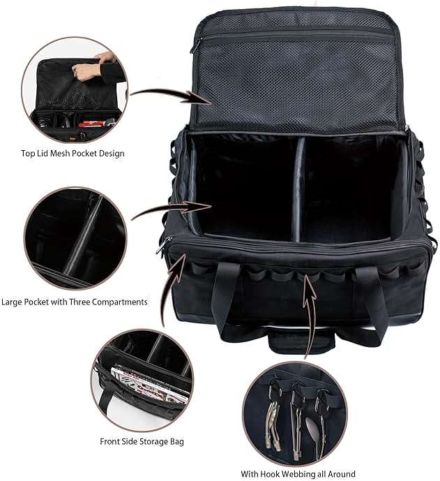 COOZMENT 35L Camping Bag,Tactical Duffle Bag with Waterproof Bottom,Shoe Bag for Travel/Outdoor with 3 Adjustable Dividers,Picnic Camping Organizer,Multi-functional Duffel Bag for Camping/Sports/GYM - Image 6