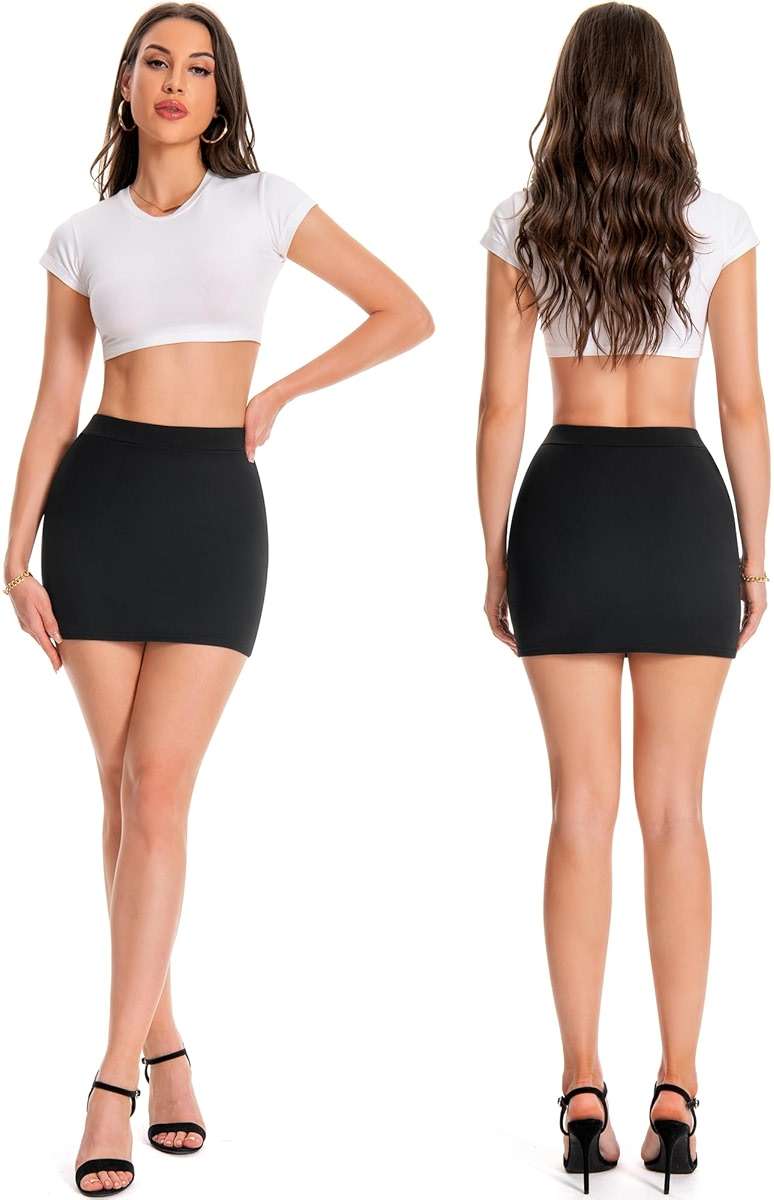 Leopard Cheetah Skirt with Shorts, Sexy Night Club High Waist Elastic Leopard Print Bodycon Mini Skirts for Women - Image 4