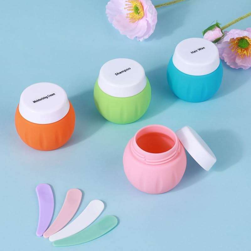 Travel Containers for Toiletries, GLAMFIELDS TSA Approved 1.7oz 50ml Travel Size Silicone Cream Jars BPA Free, Leak-proof Travel Essentials with Lid for Cosmetic Face Hand Body Cream Orange (4 Pack) - Image 6