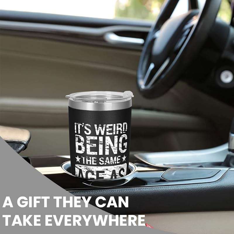 Cessfle Weird Being the Same Age as Old People Tumbler, 20oz Funny Senior Citizens Tumbler Gifts, Funny Gag Gifts Birthday Gifts for Men, 40th 50th 60th 70th 80th Birthday Gifts for Men Women… - Image 7