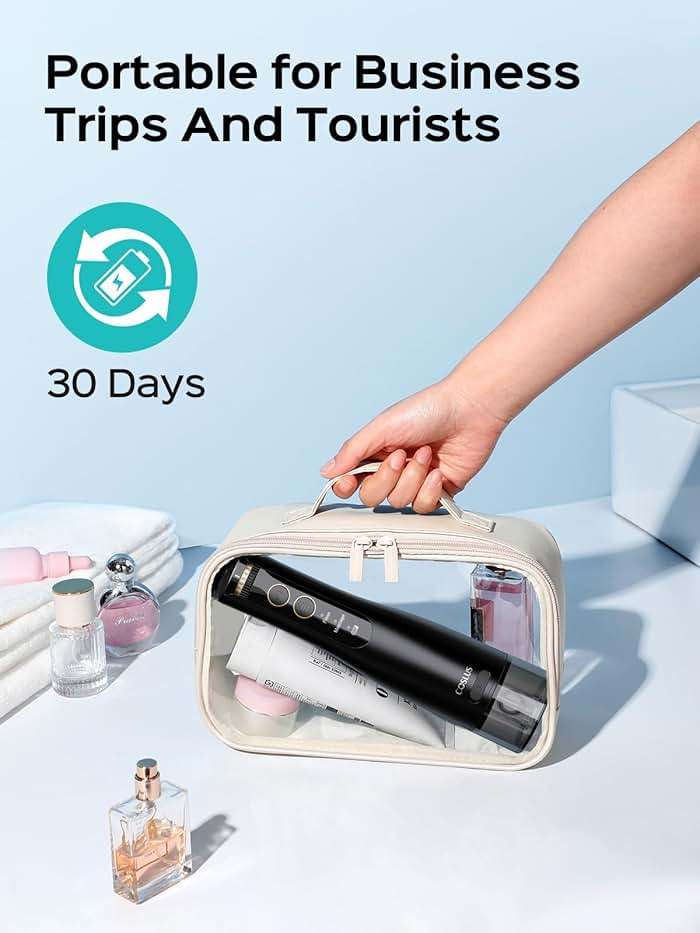 COSLUS E40 Portable Water Flosser for Teeth: ADA Accepted, 10 Pressure Settings Professional Water Dental Pick for Orthodontic, Braces & Sensitive Gums - Cordless for Travel Use, for Teens, BPA-Free - Image 6