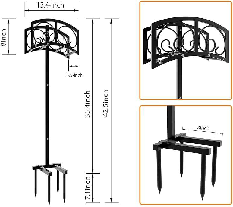 Fire Beauty Garden Hose Holder,Freestanding Water Hose Holder,In ground Hose Rack Organizer for Outdoor,Detachable Water Hose Holder Stake,Hose Reel Stand,Hose Hanger Rack for Outside Lawn Yard - Image 2