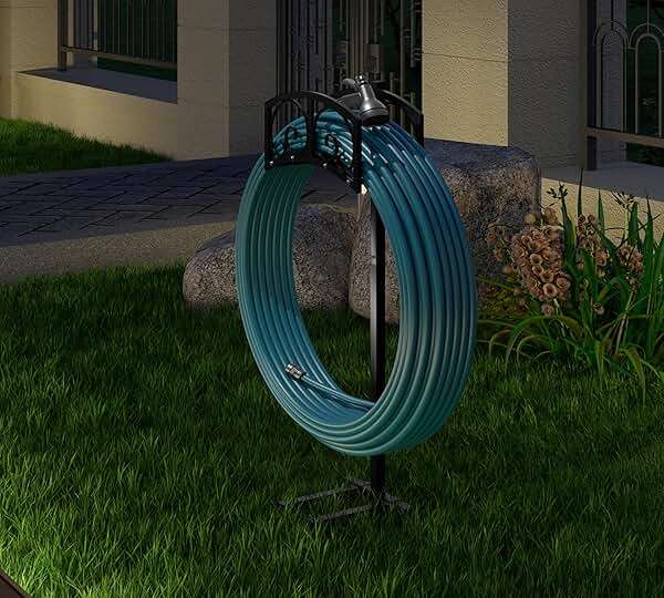Fire Beauty Garden Hose Holder,Freestanding Water Hose Holder,In ground Hose Rack Organizer for Outdoor,Detachable Water Hose Holder Stake,Hose Reel Stand,Hose Hanger Rack for Outside Lawn Yard - Image 7