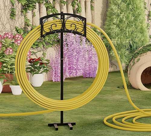 Fire Beauty Garden Hose Holder,Freestanding Water Hose Holder,In ground Hose Rack Organizer for Outdoor,Detachable Water Hose Holder Stake,Hose Reel Stand,Hose Hanger Rack for Outside Lawn Yard - Image 9