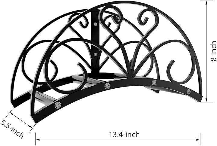 Fire Beauty Heavy-Duty Metal Hose Holder, Wall-Mounted Garden Hose Reel Organizer for Outdoor Yard, Solid Iron Decorative Hanger Storage - Image 3