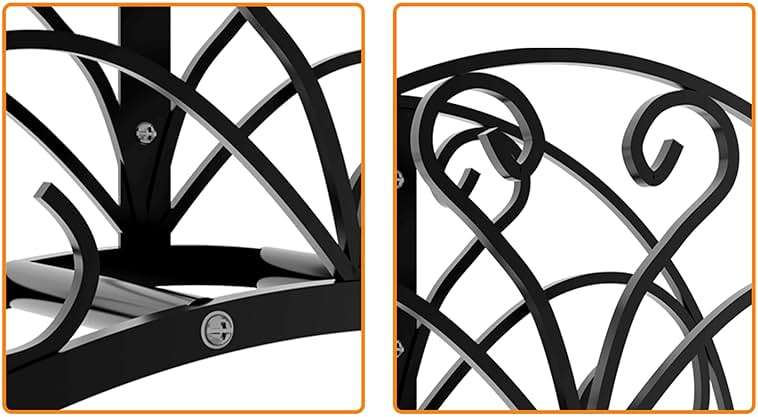 Fire Beauty Heavy-Duty Metal Hose Holder, Wall-Mounted Garden Hose Reel Organizer for Outdoor Yard, Solid Iron Decorative Hanger Storage - Image 6