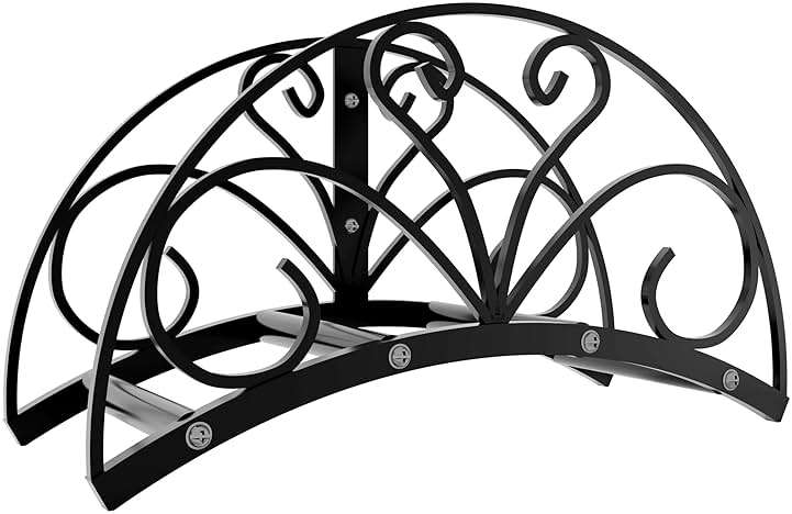 Fire Beauty Heavy-Duty Metal Hose Holder, Wall-Mounted Garden Hose Reel Organizer for Outdoor Yard, Solid Iron Decorative Hanger Storage - Image 8