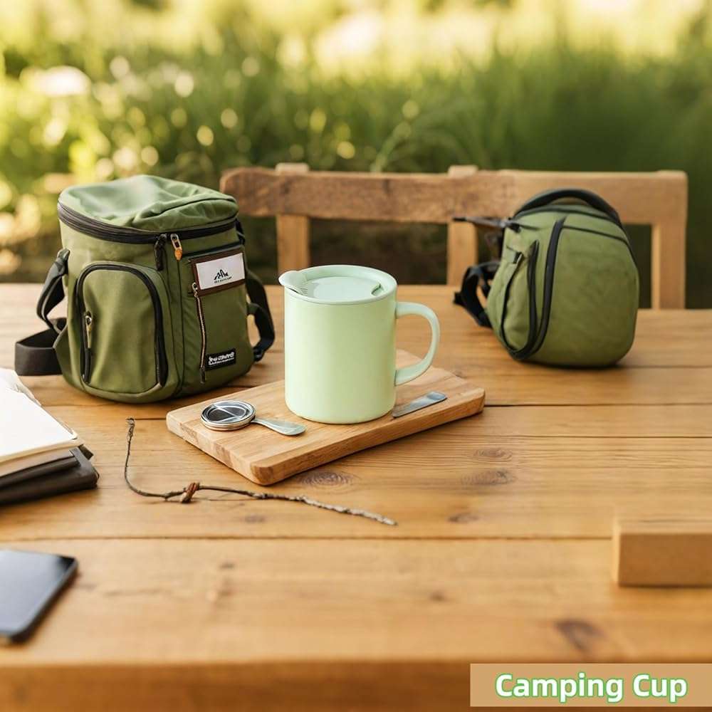 TCKJ 12oz Insulated Coffee Mug with Handle & Lid - 316 Stainless Steel | Precise Internal ML Markings,Desk & Outdoor Versatility,Desk & Meeting Room Companion,Condensation-Free Ice Retention - Image 2