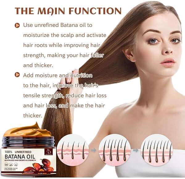 100% Unrefined Raw Batana Oil for Hair Growth Dr. Sebi Organic Pure from Honduras with Keratin, Coffee Extract & Other Ingredients to Enhance Efficacy for Thicker, Strength - Botana Oil 4oz - Image 4