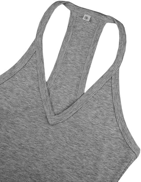 iGENJUN Workout Tops for Women Racerback Basic Tank Summer 2026 Camisole V Neck Slim Fit Ribbed Sleeveless - Image 2