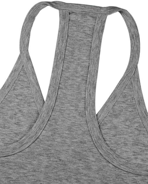 iGENJUN Workout Tops for Women Racerback Basic Tank Summer 2026 Camisole V Neck Slim Fit Ribbed Sleeveless - Image 3