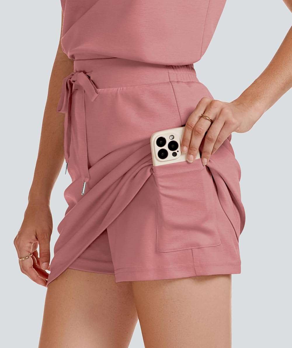 Casly Lamiit Two Piece Sets for Women 2024 Casual Tracksuit Sweatshirt Skorts Matching Set Lounge Tennis Jogger Sweat Suit - Image 6