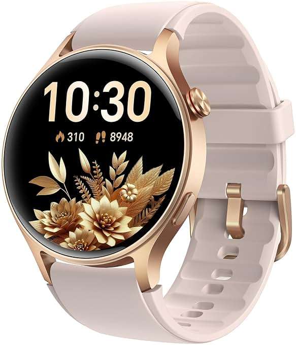 Smart Watch for Women, Answer/Make Call, 1.32'' AMOLED Ultra-Clear Screen Fitness Tracker with Heart Rate/Sleep/SpO2 Monitor, Smartwatch for iPhone/Samsung/Android, 110+ Sport Modes, 3ATM Waterproof - Image 1