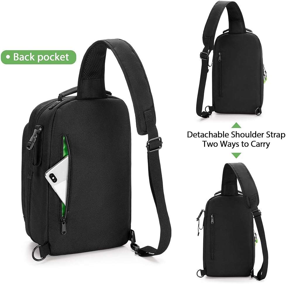 PGmoon Sling Carrying Case Compatible with Xbox Series S Game Console, Storage Travel Bag for Wireless Controllers and More Accessories (Patent Design) - Image 4